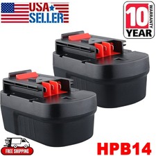 2PACK Upgraded For Black and Decker 14.4V 14.4-Volt Battery Ni-MH HPB14 FSB14