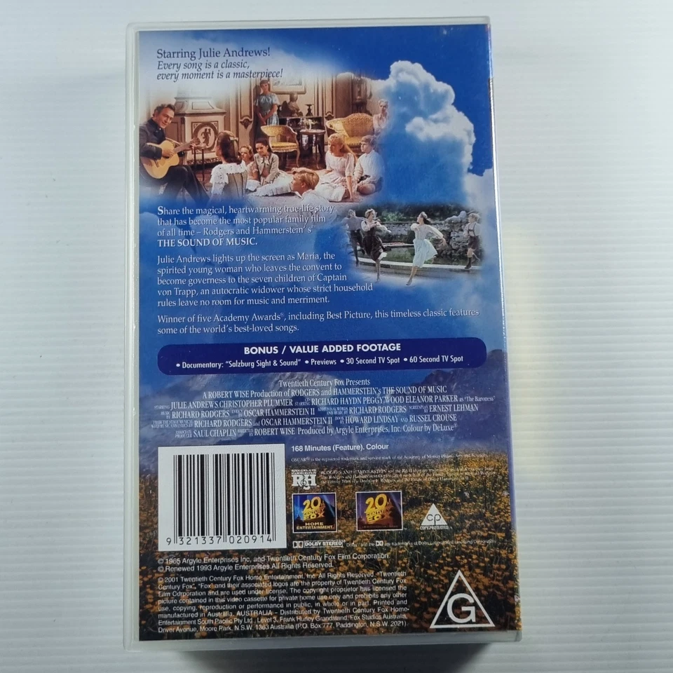 The Sound of Music (VHS, 1965) Julie Andrews New Sealed Tape - Image 2 of 3