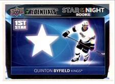 2021-22 Upper Deck Credentials Stars of the Night - First Star Rookies Quinton