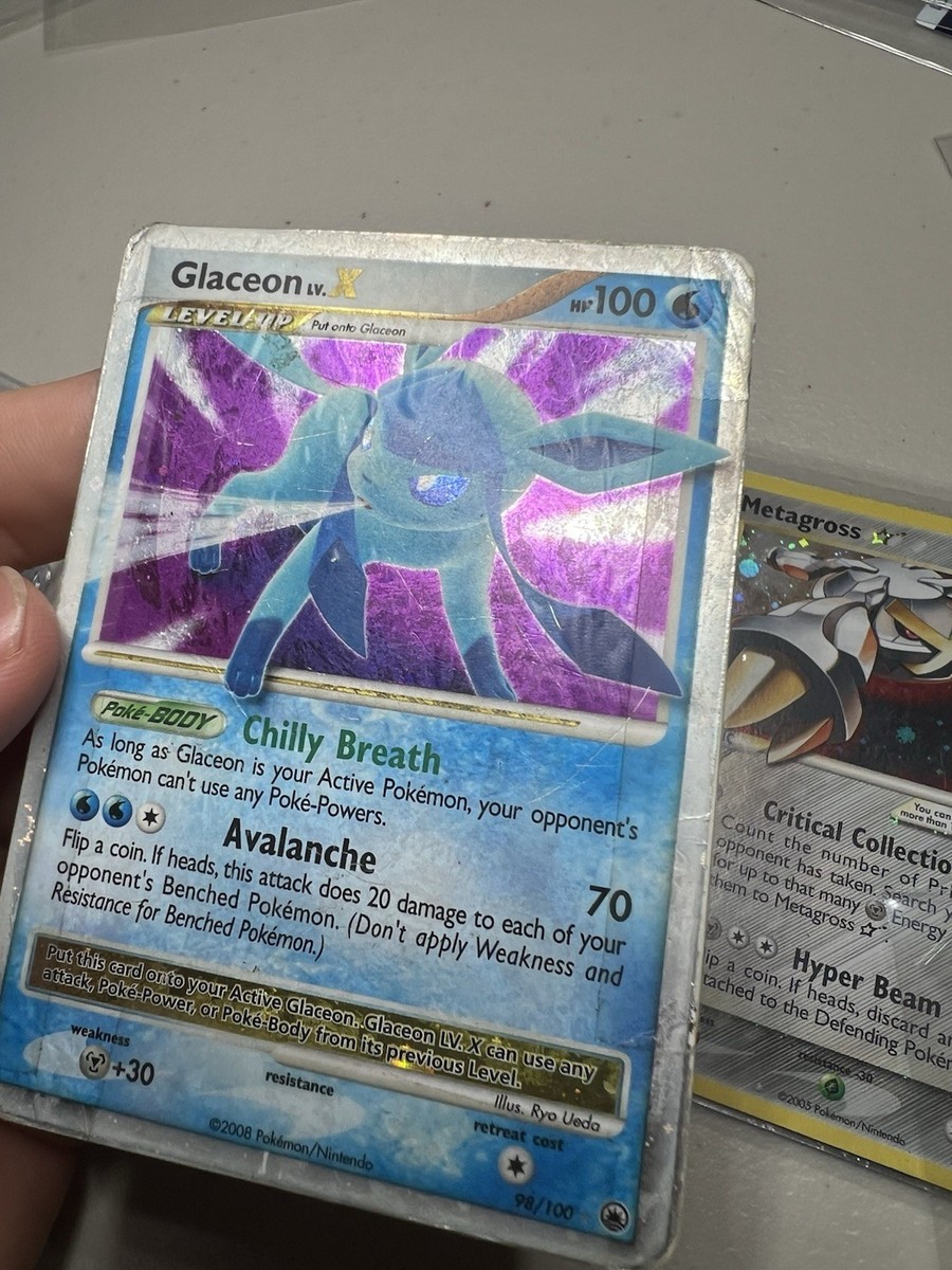 DAMAGED 2008 Pokemon Diamond & Pearl Majestic Dawn 98/100 Glaceon