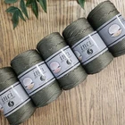 5 X 200g Polyester Cord 3mm Macrame Cord, 1kg, Crochet Bag, Khaki Green