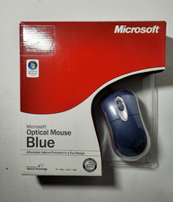 Microsoft Optical Mouse Blue K81-00004 USB/PS2 BRAND NEW SEALED IN BOX