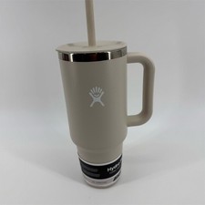 Hydro Flask 40 Oz Travel Tumbler Beige Spill-Resistant with Straw