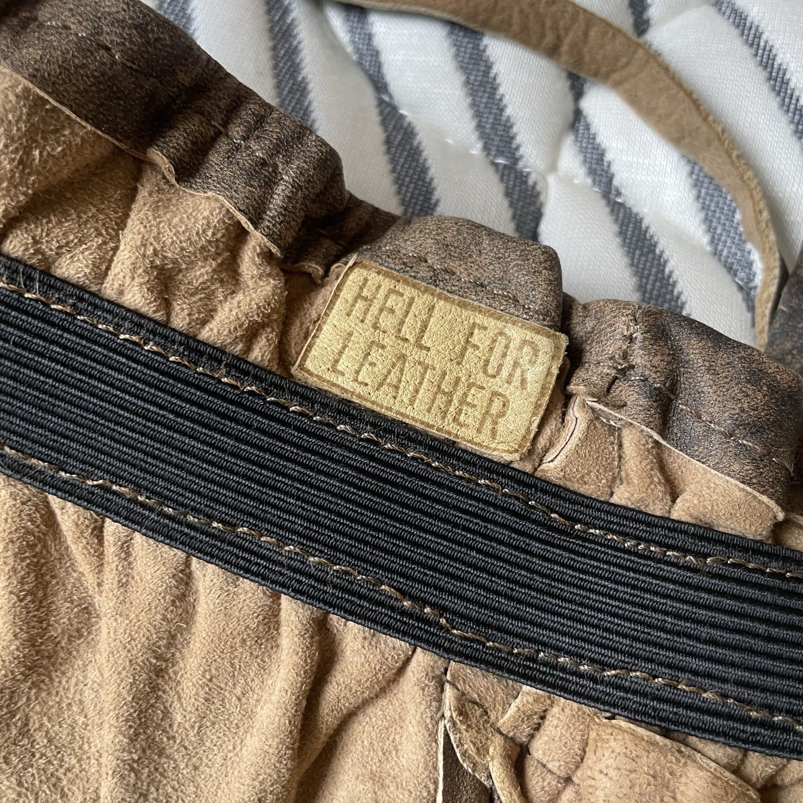 HELL FOR LEATHER Handmade Patchwork Leather Lace … - image 20