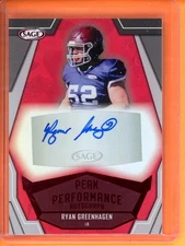 Ryan Greenhagen Peak Performance Autographs 2023 SAGE HIT #PKA-RG