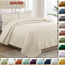 Light Weight Quilt Bedding Set Luxury Floral Quilted Bedspread with Pillow Shams