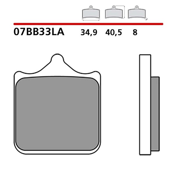 Brembo VORDERRADBREMSBELAGE-KIT FUR Benelli Leoncino 500 17-21-COD. 07BB33LA-image