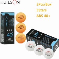 3Pcs Box 3-Star Table Tennis Balls ABS Plastic 1.57 in White, Yellow