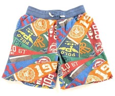 POLO Ralph Lauren College Pennant Print Varsity All Over Shorts Boys Kids 10-12M