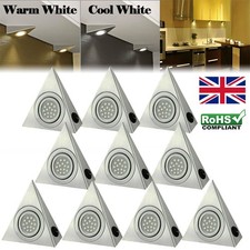 LED MAINS KITCHEN UNDER CABINET CUPBOARD COUNTER TRIANGLE LIGHT UNIT LAMP LIGHTS