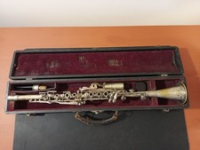 Vintage Continental Metal Clarinet w Case. Silver Plated. 1936.