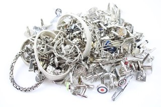 1 kg accessori da uomo sfusi gemelli non assortiti cravatta diapositive pietra set tono argento