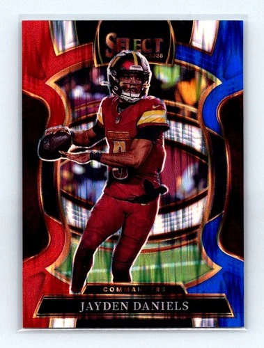 2025 Panini Select #88 Jayden Daniels Concourse Red & Blue Shock 🔥🔥🔥