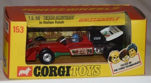 Vintage Corgi No. 153 T.S. 9B Team Surtees Italian Racing Car in Box - Diecast