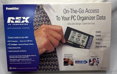 Franklin REX PC Companion Organizer Dock TrueSync Complete Box 90s VTG