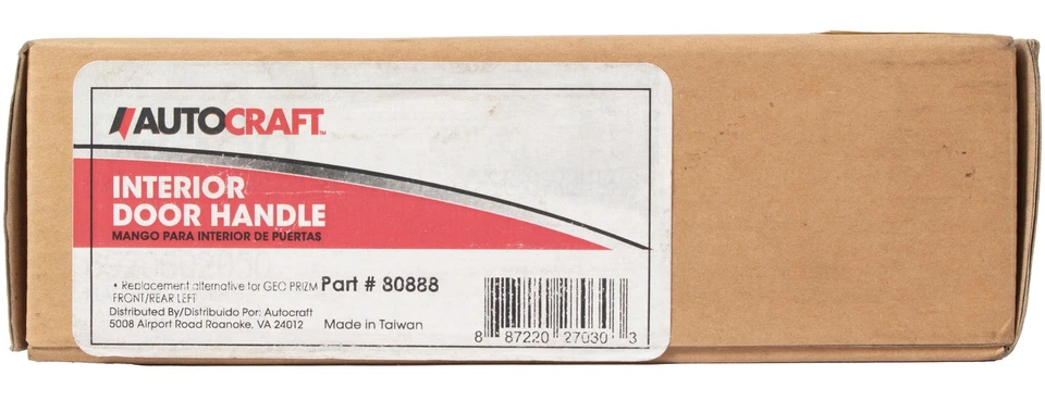 Autocraft Left Interior Door Handle Fits 1998-1999 Chevrolet Prizm Part ID 80888 Foto 4 de 4