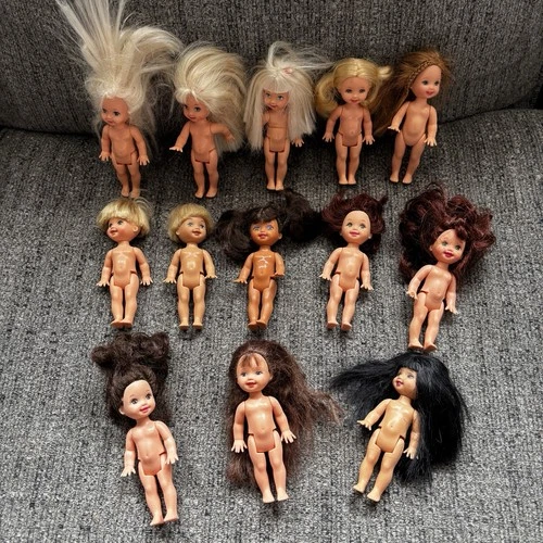 Lot of 13 Vintage 1994 Mattel Babies Baby Kelly Dolls Set Bundle Nude 3.5" - 4"