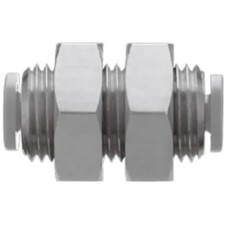 1 pc SMC CORPORATION KQ2E07-00NJ Tubing Fitting,Bulkhead Union,1/4-in Tube/Dia.