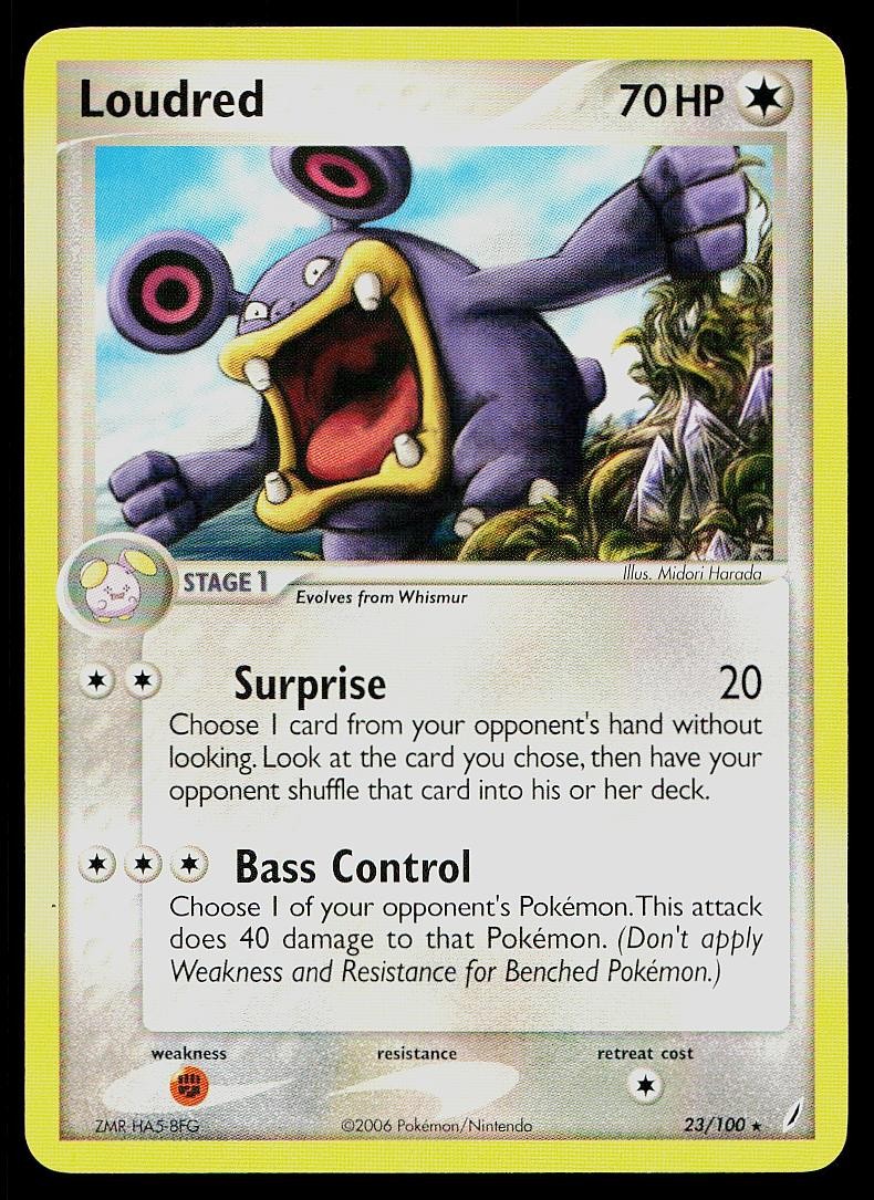 Pokemon Card Crystal Guardians Loudred 23/100 Rare