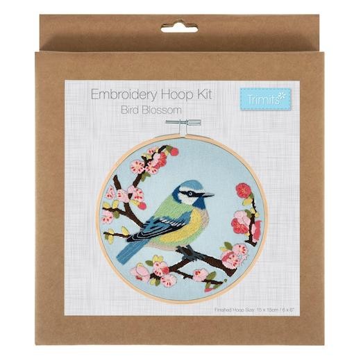 Trimits Embroidery Kit with Hoop - Bird Blossom