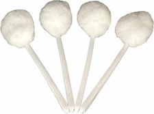 Bowl Brush Toilet Cleaning Brush Set Soft Polyester Head 15x5 inches White 4...