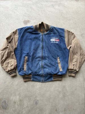 Vintage Rare Tommy Hilfiger Sailing Gear Embroidery Denim Jacket Size L