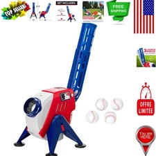 Portable Kids Baseball Pitching Machine: 3 Angle Settings for Perfect Practice