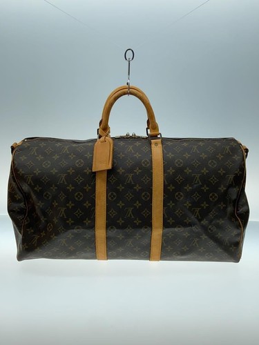 LOUIS VUITTON Boston Bag Keypol Bandoliere 55 Monogram Canvas BRW PVC Used - Picture 3 of 9