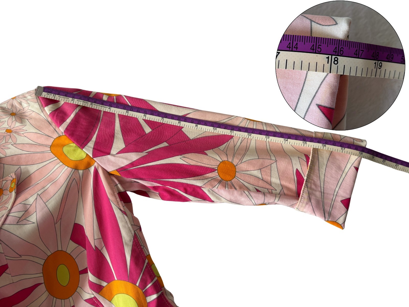 Vintage Versace Jeans Couture Floral Cropped Blazer Pink Jacket Italy Size 42/S thumbnail 14