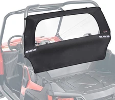 StarknightMT RZR 800 570 Soft Rear Window, UTV Zipper Windshield Black 