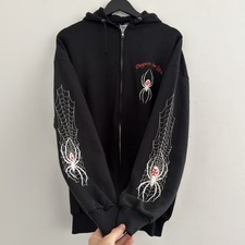 Vintage West Coast Choppers Spider Zip Hoodie Size XL 100 Authentic Brand New