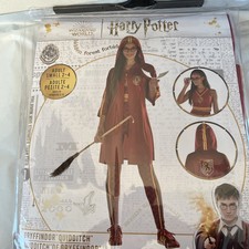 Harry Potter GRYFFINDOR QUIDDITCH Adult Small 2-4 3 Pcs Halloween Costume-NEW