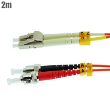 2m ST-LC ST to LC Duplex Multimode 62.5/125 Fiber Optic Patch Cord Jumper Cable