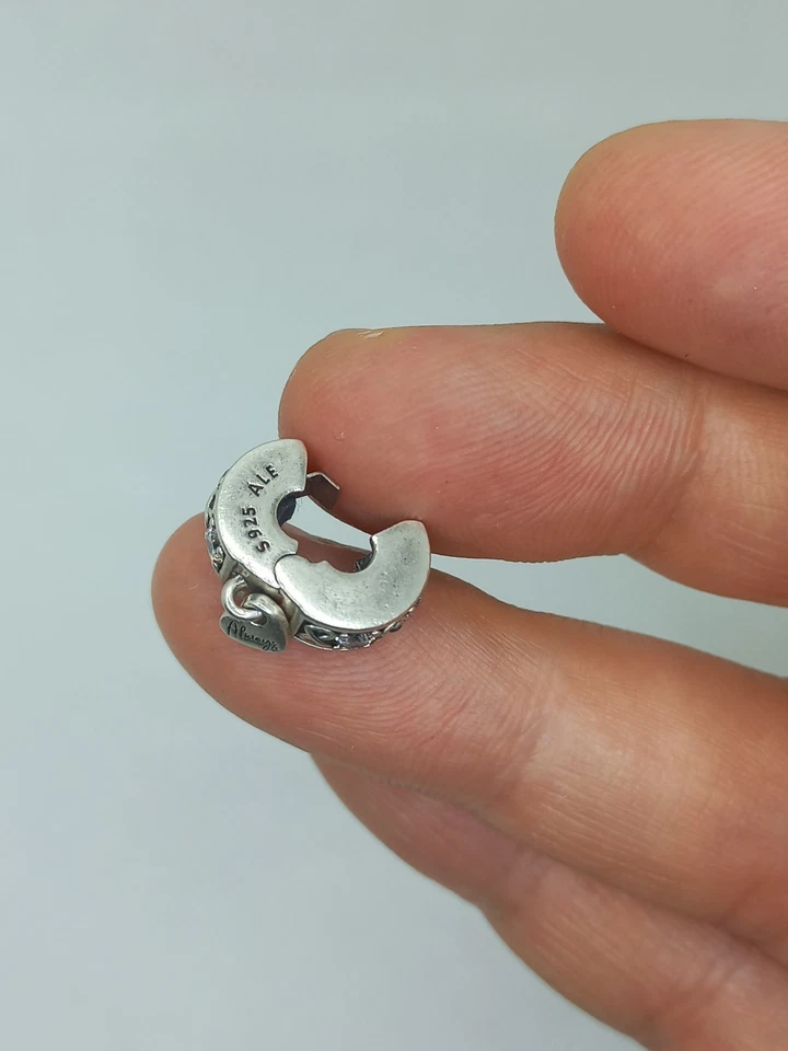 Authentic Pandora Family Always Pave Clip Spacer 791151C01 Charm 925 Silver - Immagine 4 di 4
