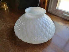 Vintage GWTW Hurricane White Hobnail Milk Glass Lamp Shade 7ish”Fitter