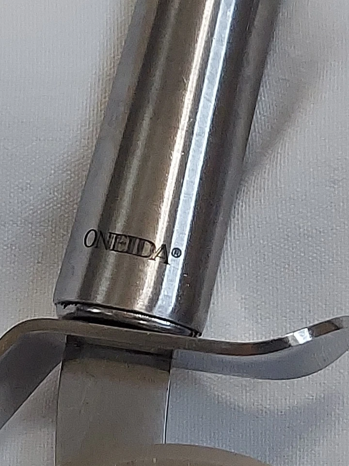 Cortador de pizza de acero inoxidable Oneida rueda de 2,75" 3 vegetales Peepers y 4 cuchillos de emparejamiento LN Foto 3 de 4