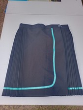 Gym Skirt (Pleated) Black and Light Green 
