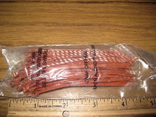 Identification Ty-Rap Wire Cable Tie Strap 3-3/8" Long Striped Brown White Nylon