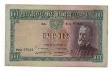 PORTUGAL 100 ESCUDOS 1957 PICK 159 LOOK SCANS
