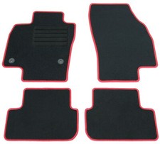 Fußmatten Set für Seat Ibiza 6F ab 2017- Matten Autoteppiche Rand Rot