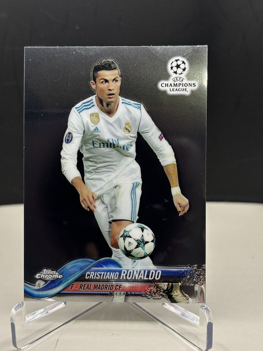 2017-18 Topps Chrome UEFA ロナウド PSA10 2017-18 TOPPS CHROME UEFA #93 CRISTIANO RONALDO W/ BALL REAL