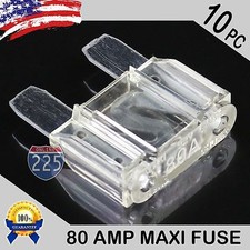 10 Pack 80A AMP Platinum Plated Large Audio Blade MAXI Fuse 12V 24V 32V Auto US