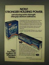 1973 Effergrip Denture Adhesive Ad - Stronger