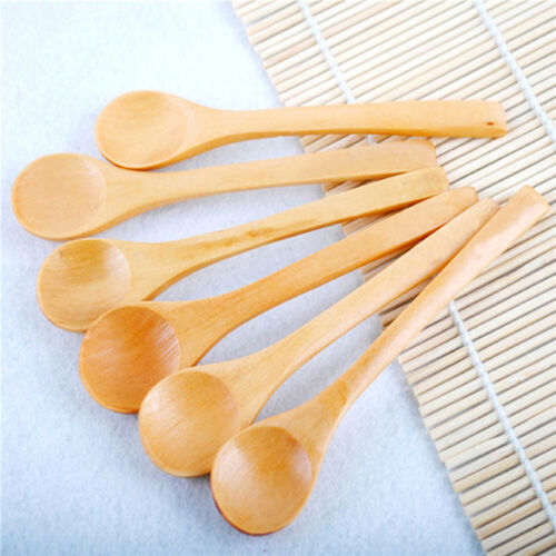 6PCS Set Hot Bamboo Utensil Kitchen Wooden Cooking Tools Spoon Spatula Mixj9 - Picture 1 of 6