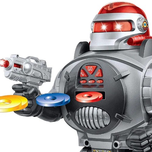 Toy Robot Shoots Missiles Walks Talks & Dances Lights Remote Control For Kids UK - Picture 4 of 9
