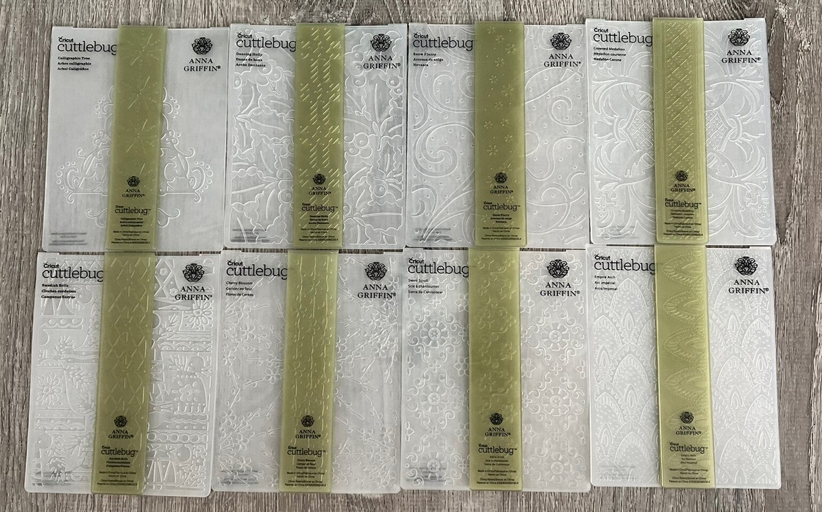 Cricut Cuttlebug Anna Griffin 4.5x5.5” Embossing Folder Border Lot