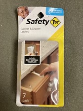 Safety 1st Cabinet  Drawer Latches 7 Pack. Easy Install Template