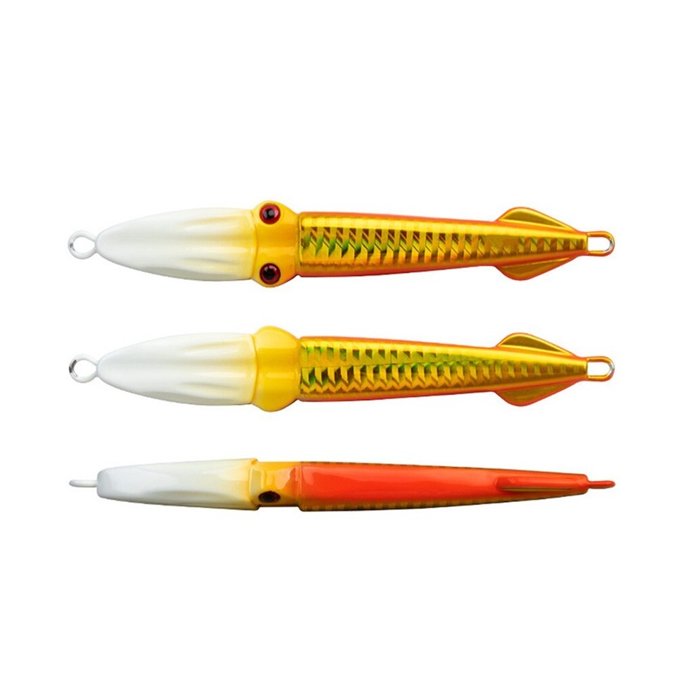 Premium Metal Squid Casting Jigs Suitable for STREAM River Lake Fishing