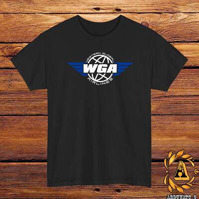 Western Global Airlines Logo T-Shirt Black/Grey/White/Navy /Red/Light Blue S-5XL