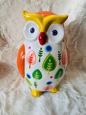 Vintage Colorful Owl Bank